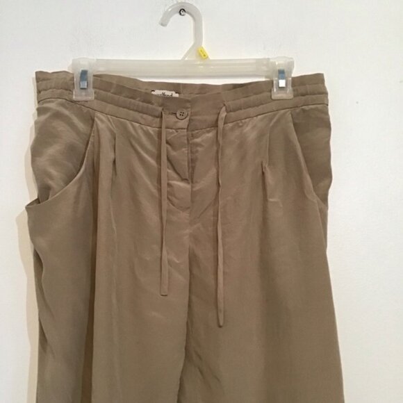 Aritzia Wilfred 100% Silk Marias Pant Taupe - Picture 10 of 13